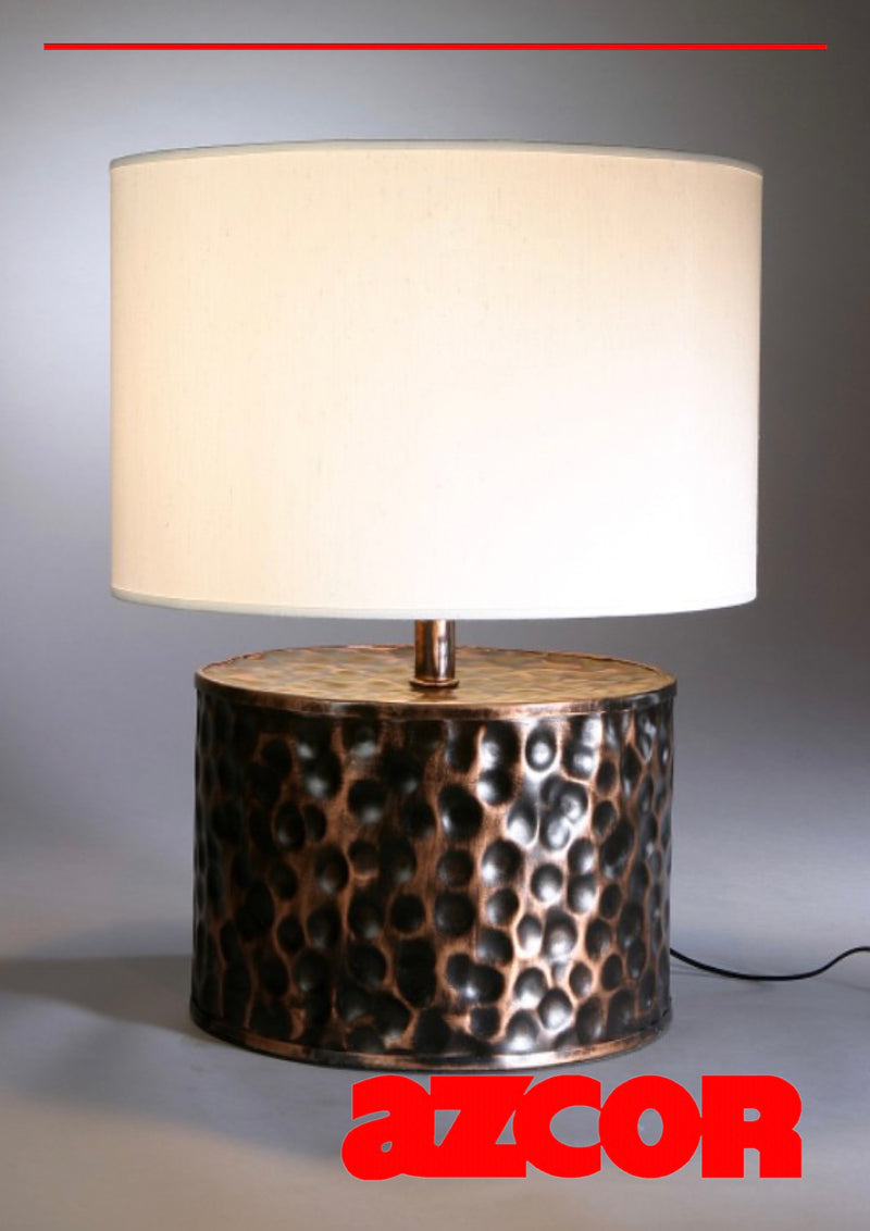 Baffle Hammered Table Lamp