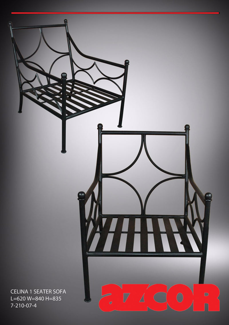 Celina Wrought Iron Lounge Chair